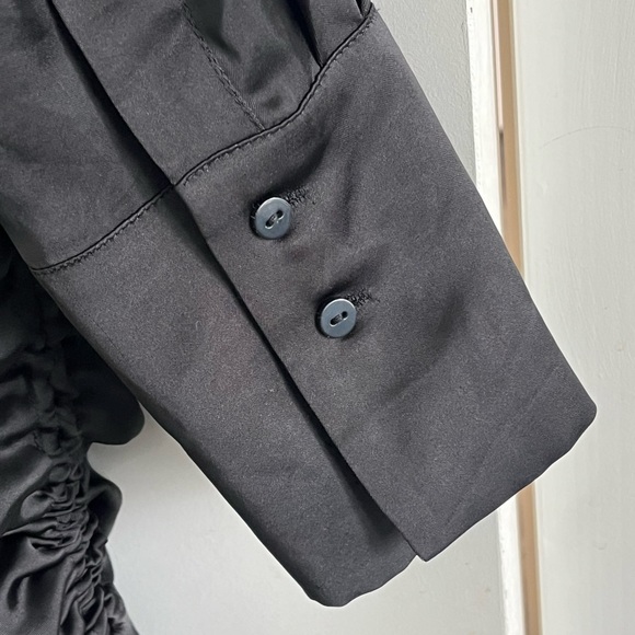 3 for $20 - Zara black long sleeve ruched side satin dress - Picture 8 of 8